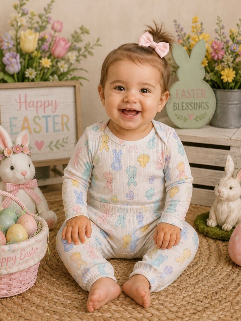 NWT - PEEPS 2 pc Long Sleeve Easter Themed Pant Set